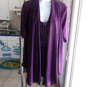 RM RICHARDS PURPLE METALIC 2PC LOOK TOPW JACKET 14P